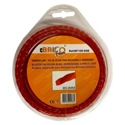 Blister fio nylon quadrado entrançado 3mm x 15mt bricoferr